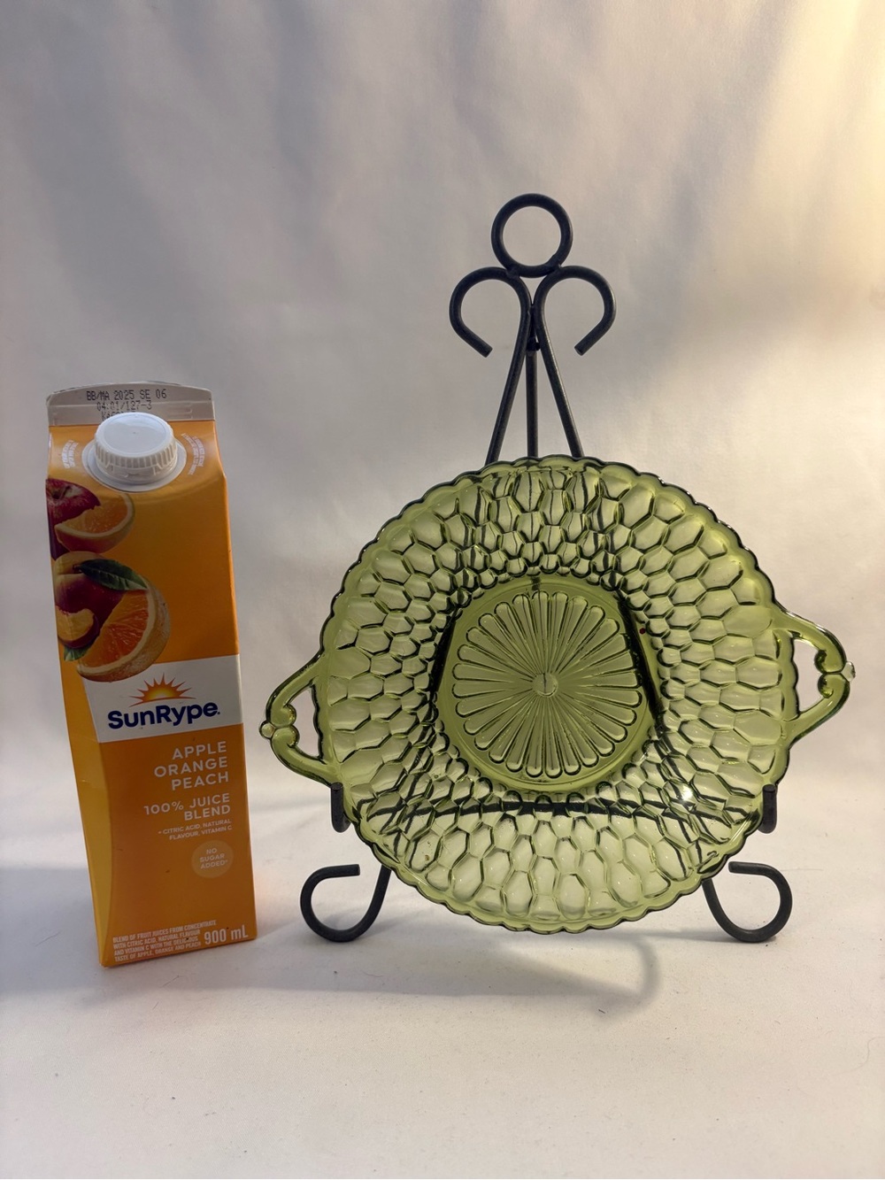 Indiana Glass, honeycomb pattern, serving dish